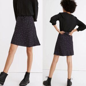 Madewell Drawstring Mini Slip Skirt Night Stars Navy Night Vision Casual Size 6